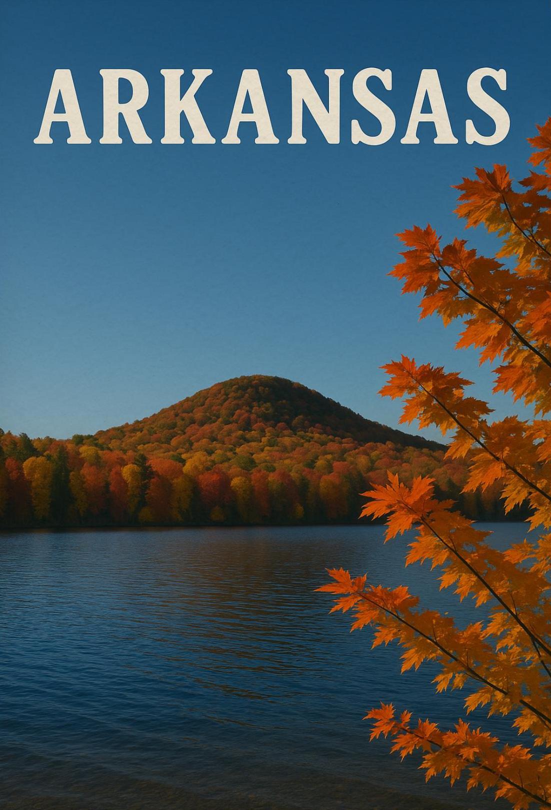 Arkansas Autumn Tranquility Travel Poster PosterGoat