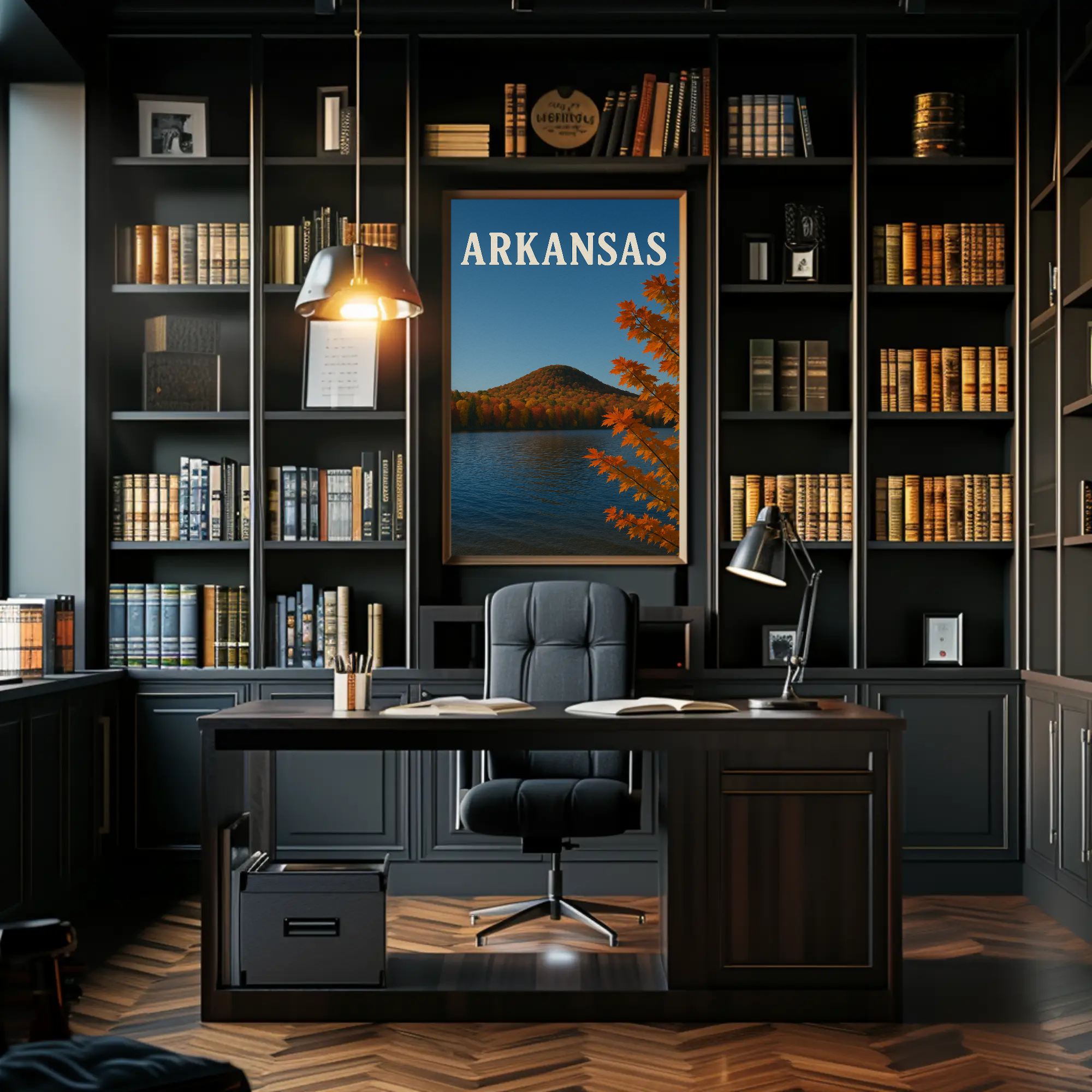 Arkansas Autumn Tranquility Travel Poster PosterGoat