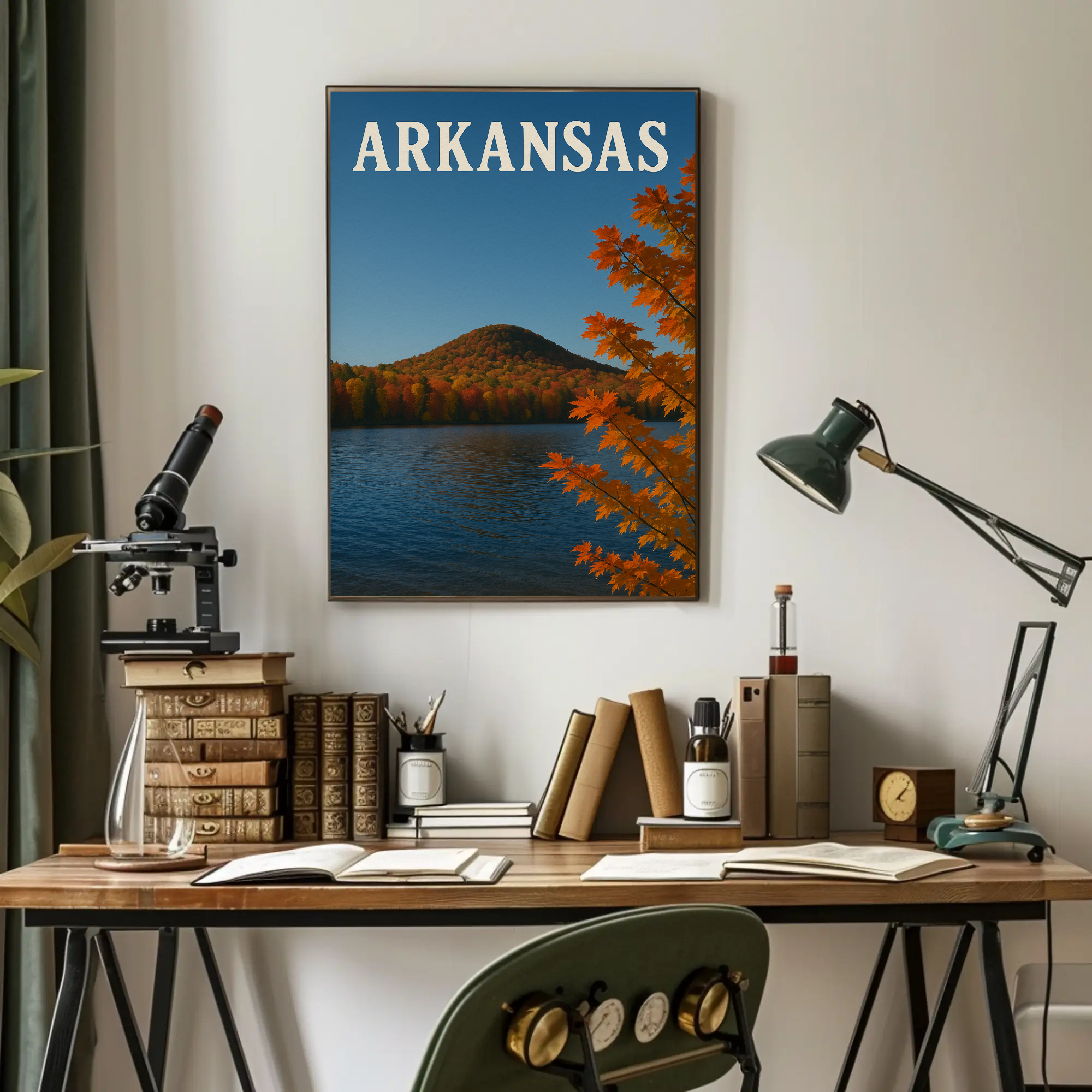 Arkansas Autumn Tranquility Travel Poster PosterGoat
