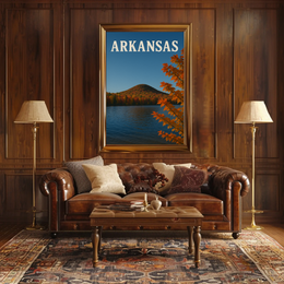 Arkansas Autumn Tranquility Travel Poster PosterGoat