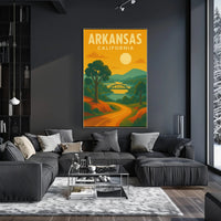Arkansas California Scenic Bridge Vintage Travel Poster PosterGoat