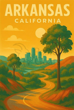 Arkansas California Vintage Travel Scenic Poster PosterGoat