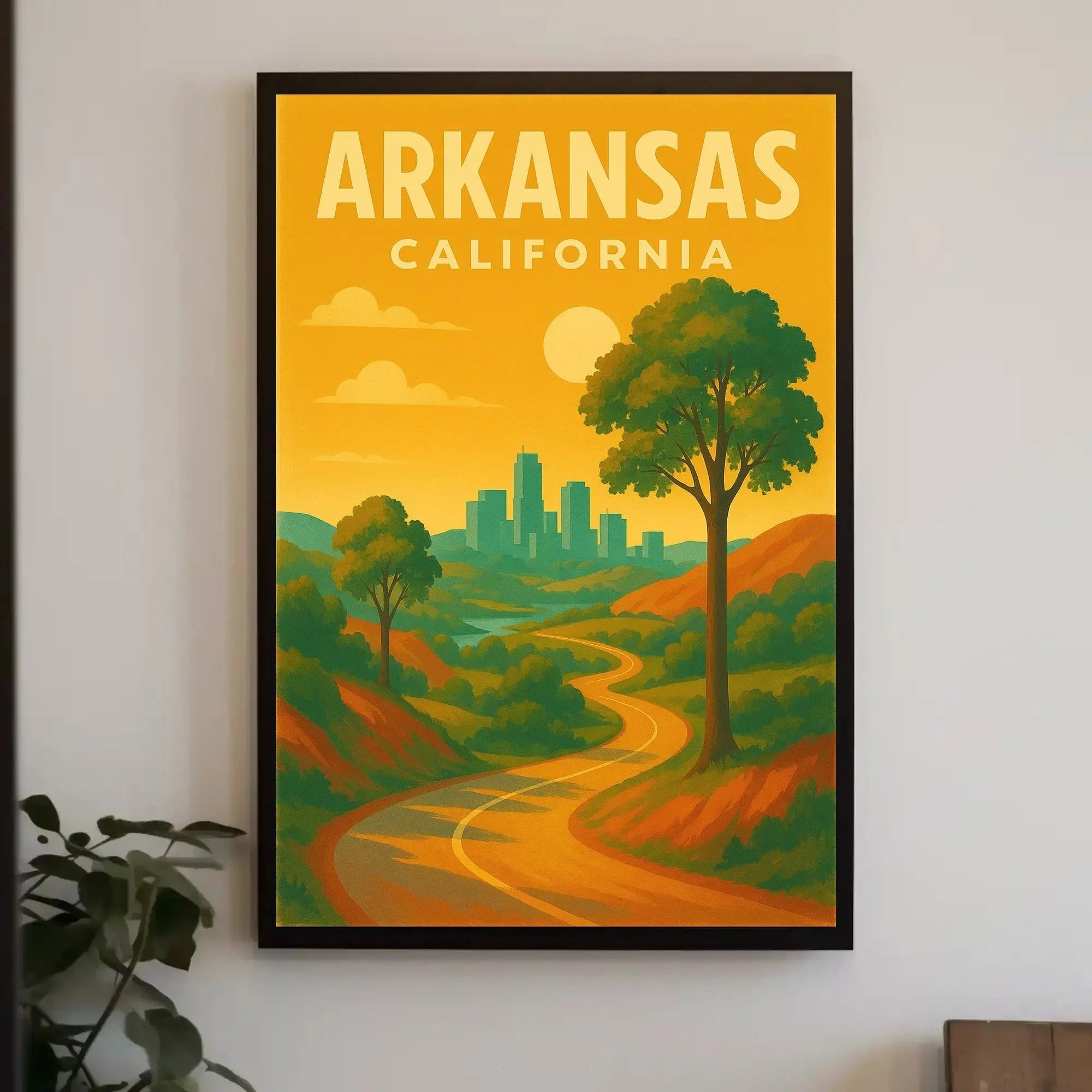 Arkansas California Vintage Travel Scenic Poster PosterGoat