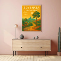Arkansas California Vintage Travel Scenic Poster PosterGoat