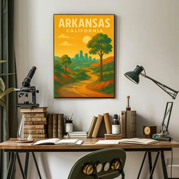Arkansas California Vintage Travel Scenic Poster PosterGoat