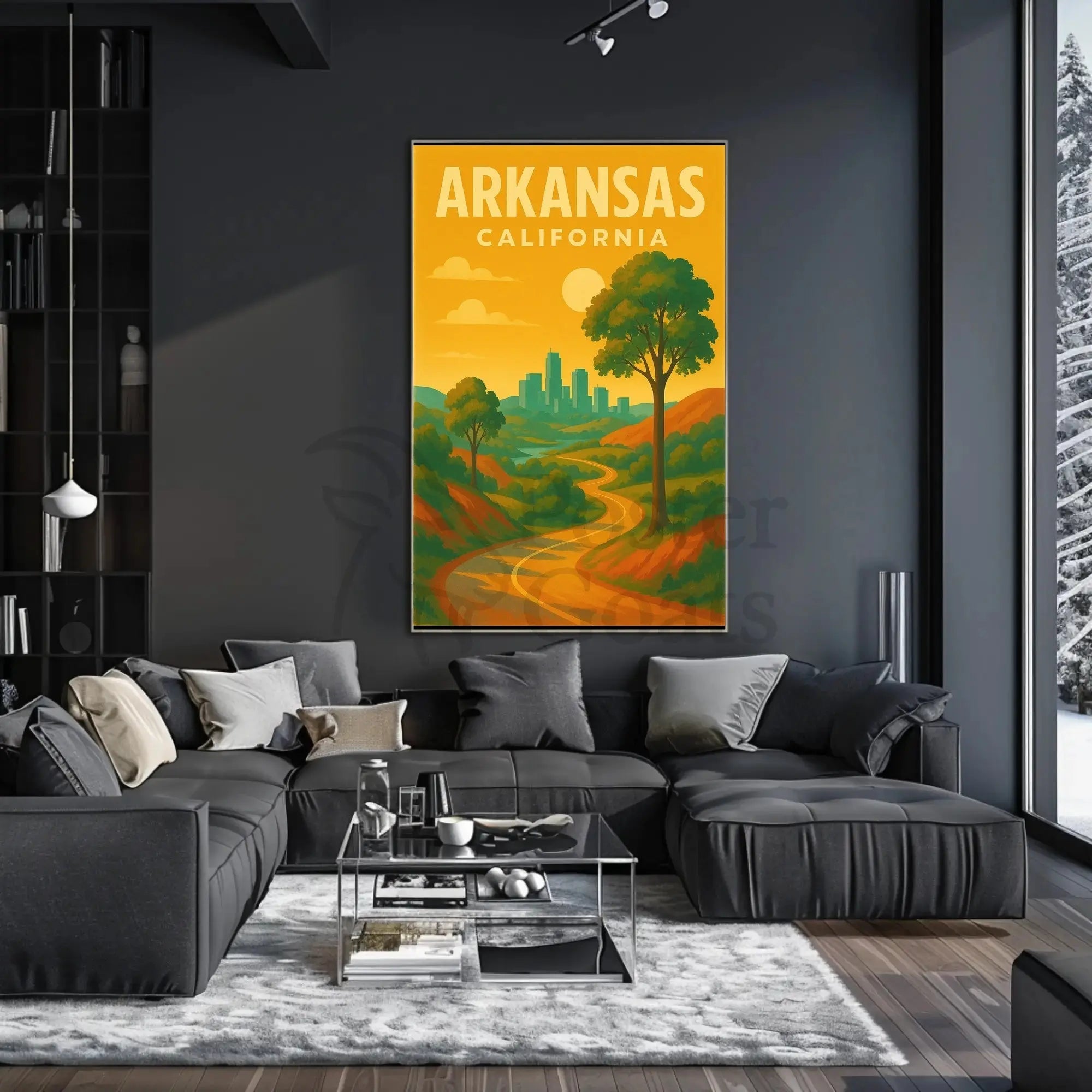 Arkansas California Vintage Travel Scenic Poster PosterGoat