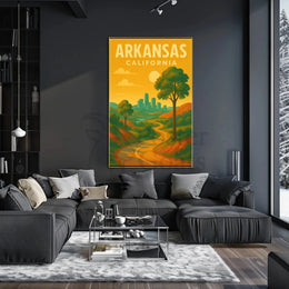 Arkansas California Vintage Travel Scenic Poster PosterGoat