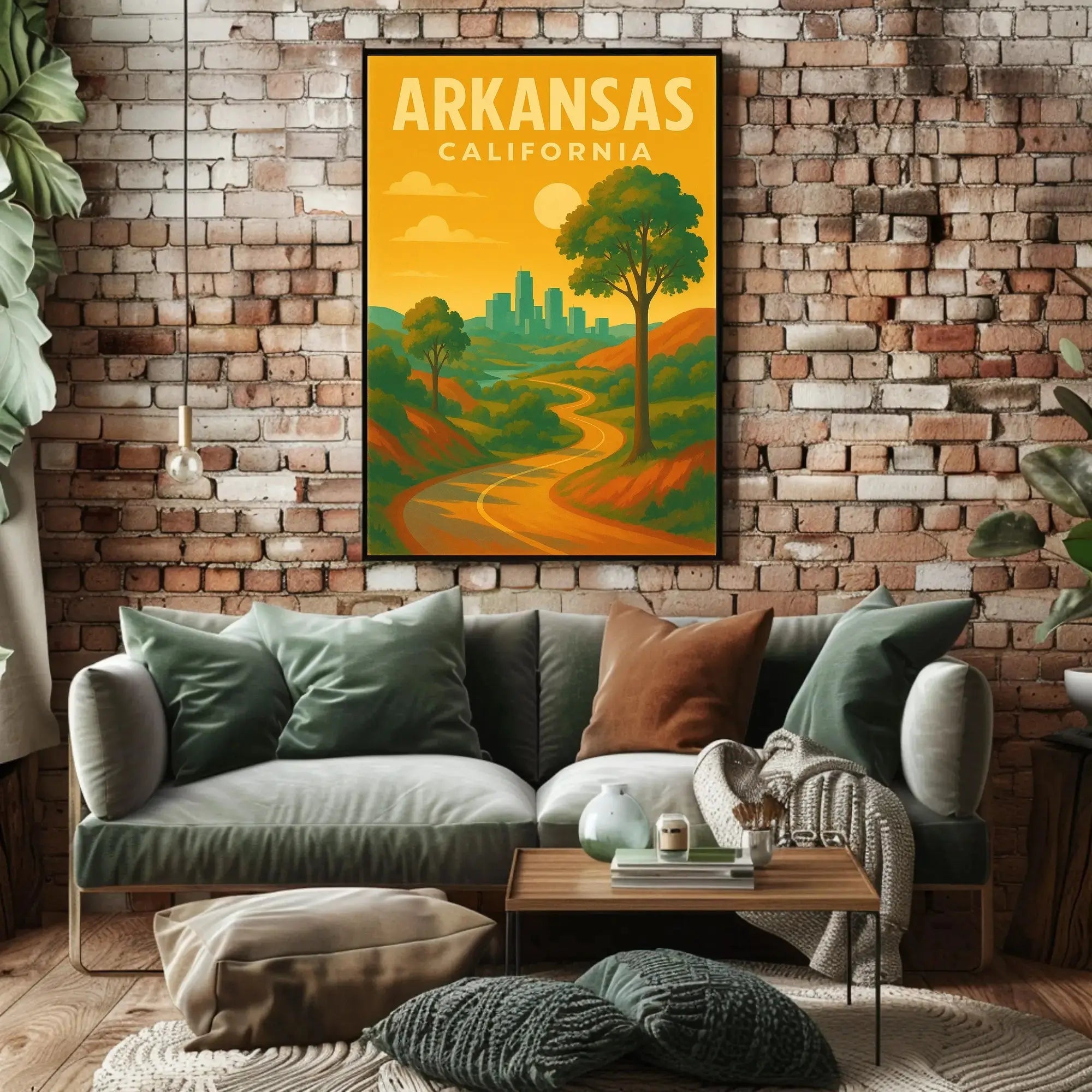 Arkansas California Vintage Travel Scenic Poster PosterGoat