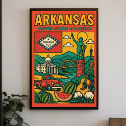 Arkansas Culture and Nature Vintage Travel Poster PosterGoat