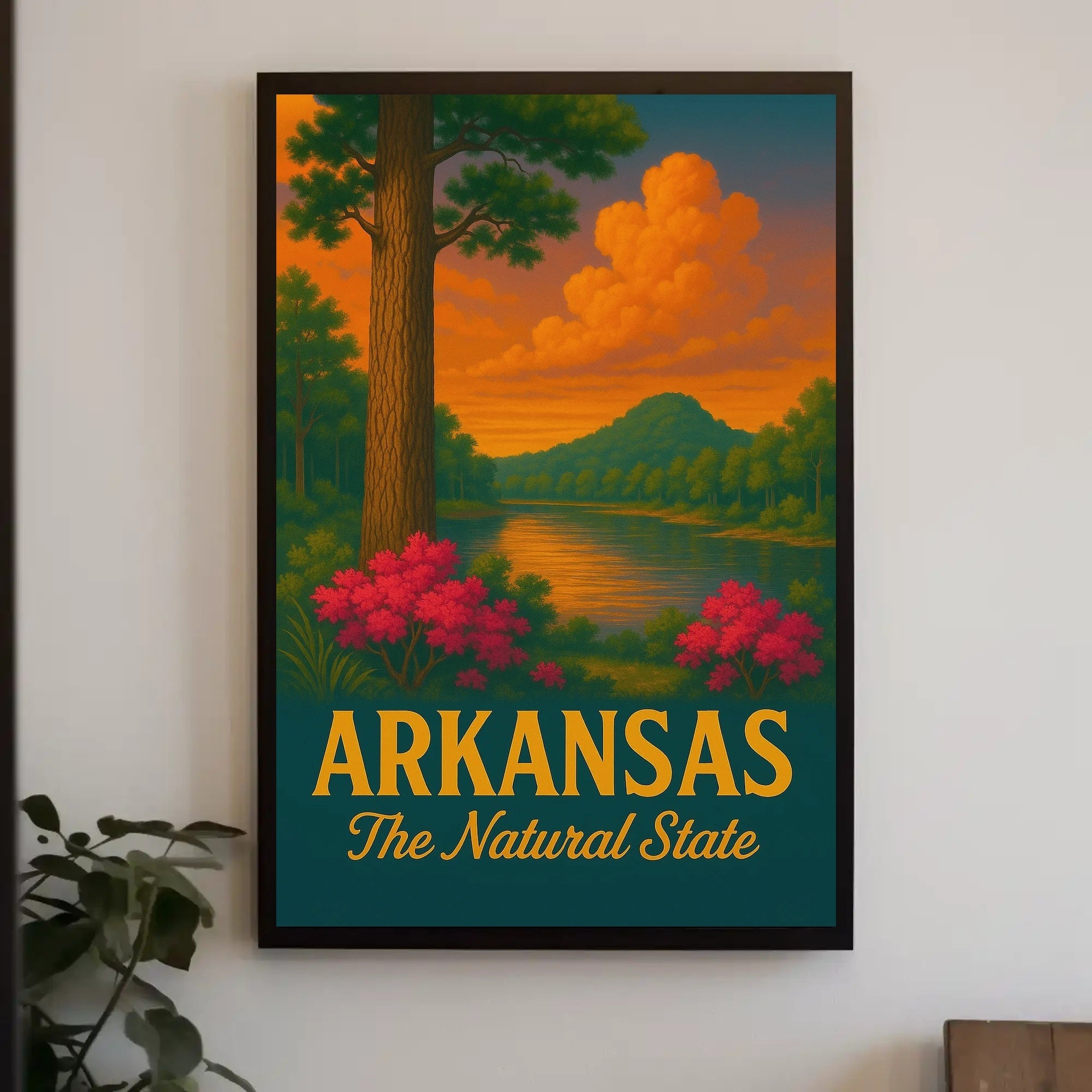 Arkansas Nature's Beauty Vintage Travel Poster PosterGoat