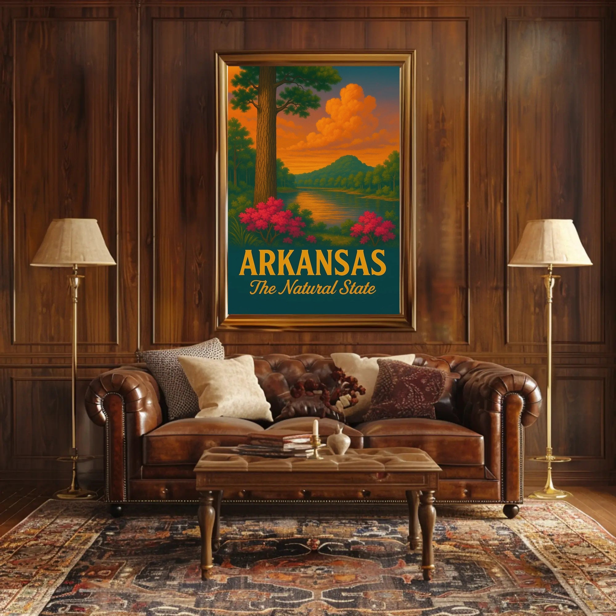 Arkansas Nature's Beauty Vintage Travel Poster PosterGoat