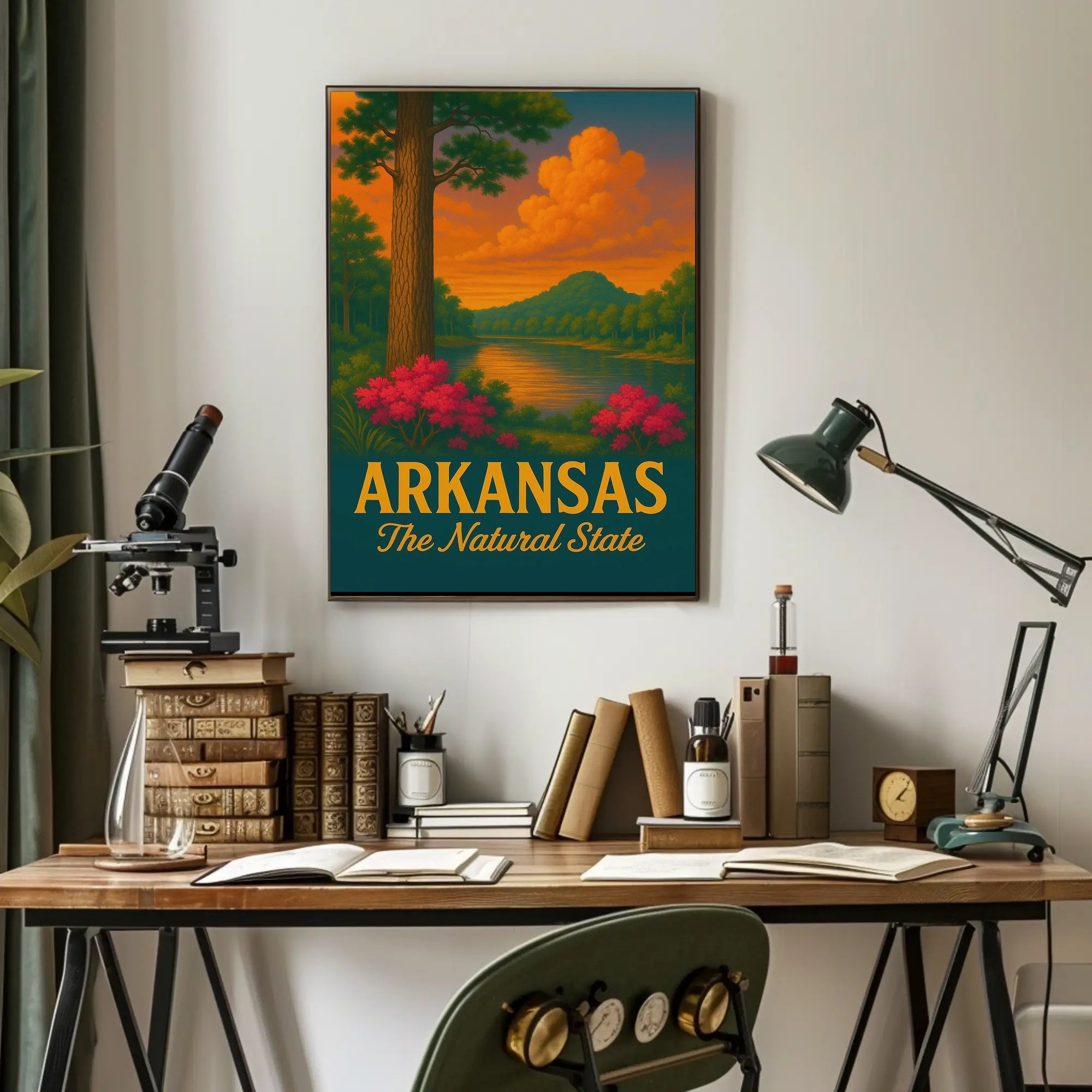 Arkansas Nature's Beauty Vintage Travel Poster PosterGoat