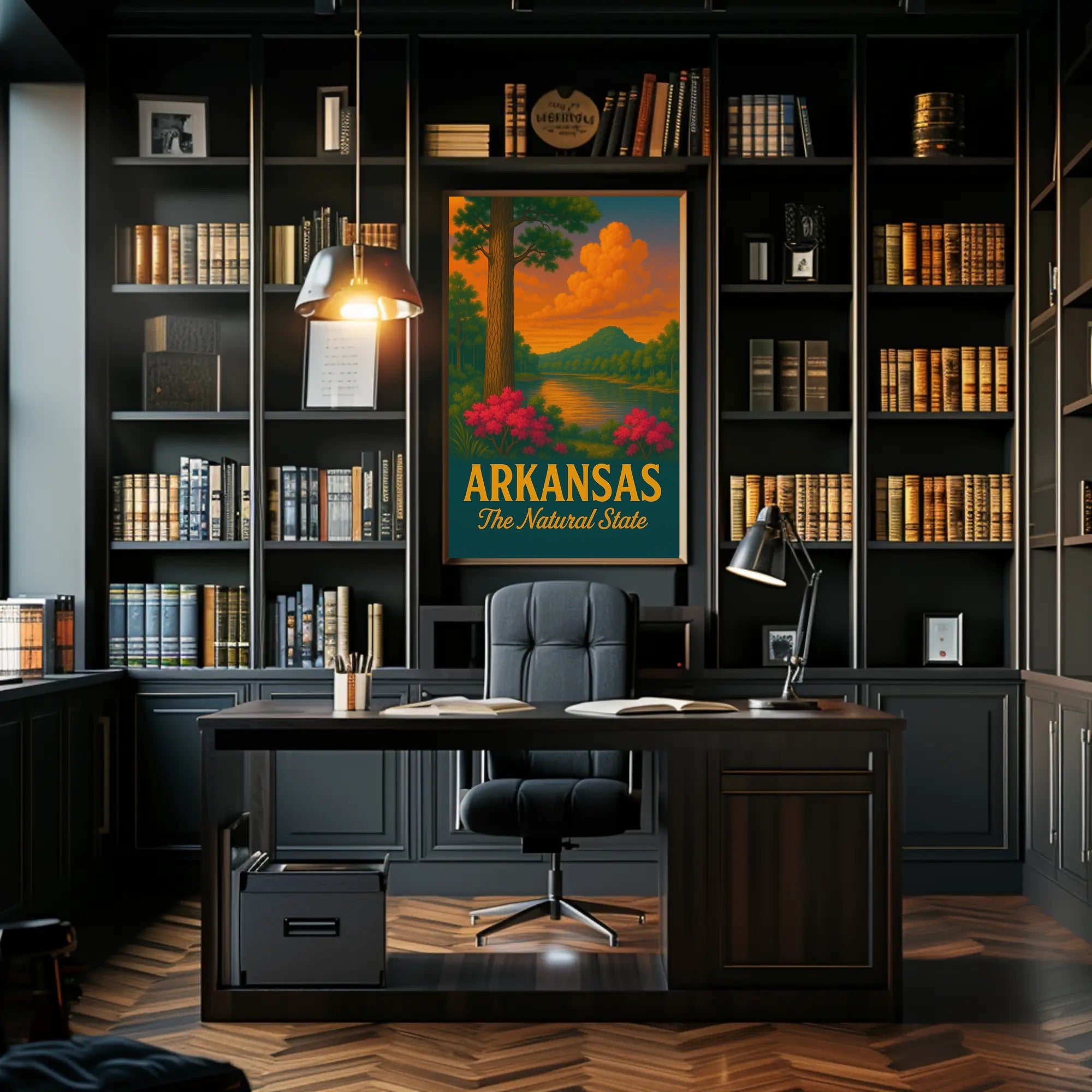Arkansas Nature's Beauty Vintage Travel Poster PosterGoat