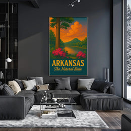 Arkansas Nature's Beauty Vintage Travel Poster PosterGoat
