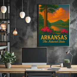 Arkansas Nature's Beauty Vintage Travel Poster PosterGoat