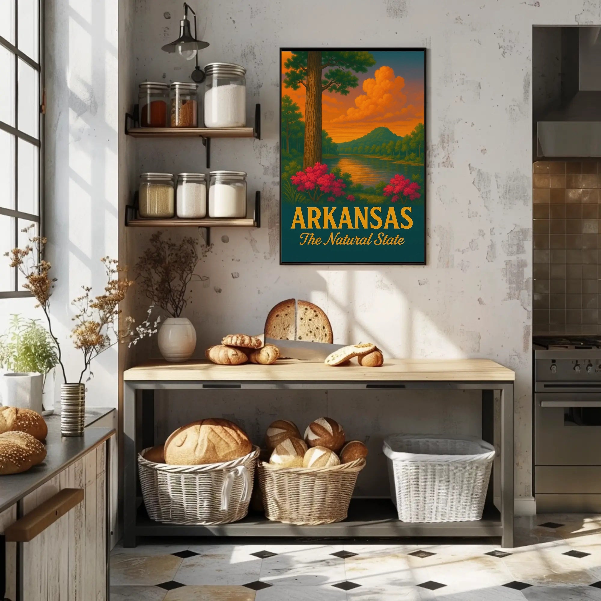 Arkansas Nature's Beauty Vintage Travel Poster PosterGoat