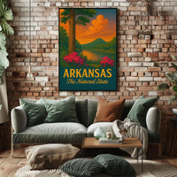 Arkansas Nature's Beauty Vintage Travel Poster PosterGoat