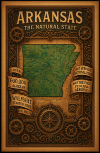 Arkansas The Natural State Poster PosterGoat