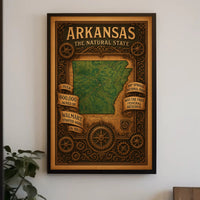 Arkansas The Natural State Poster PosterGoat