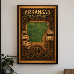 Arkansas The Natural State Poster PosterGoat