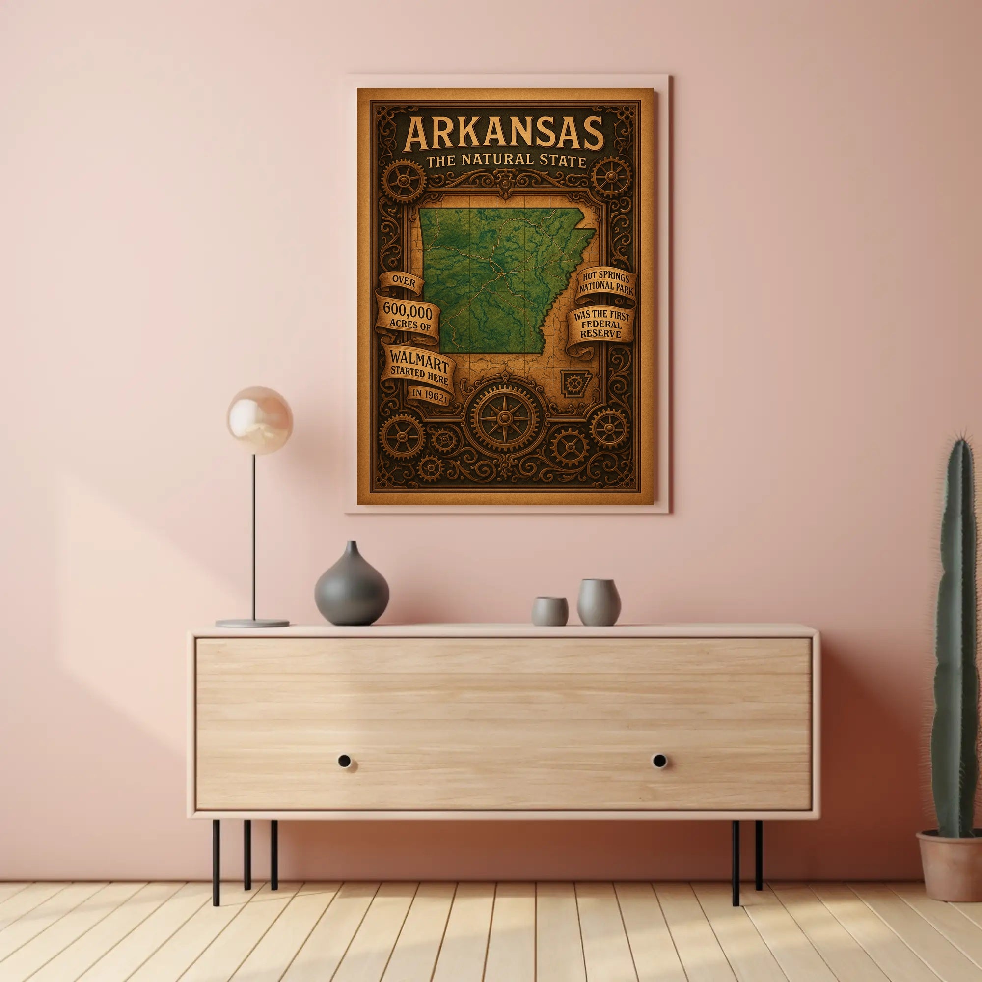 Arkansas The Natural State Poster PosterGoat