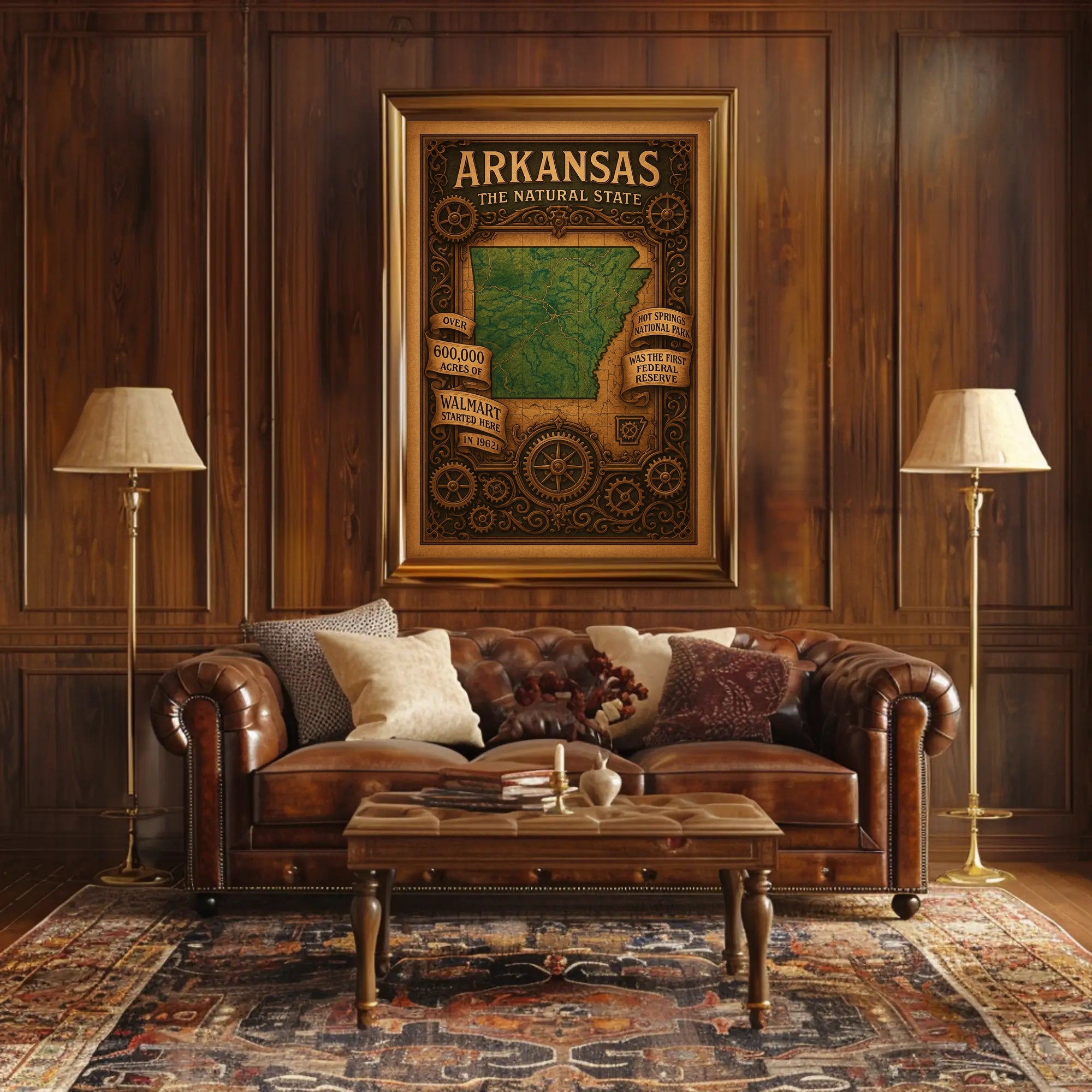 Arkansas The Natural State Poster PosterGoat