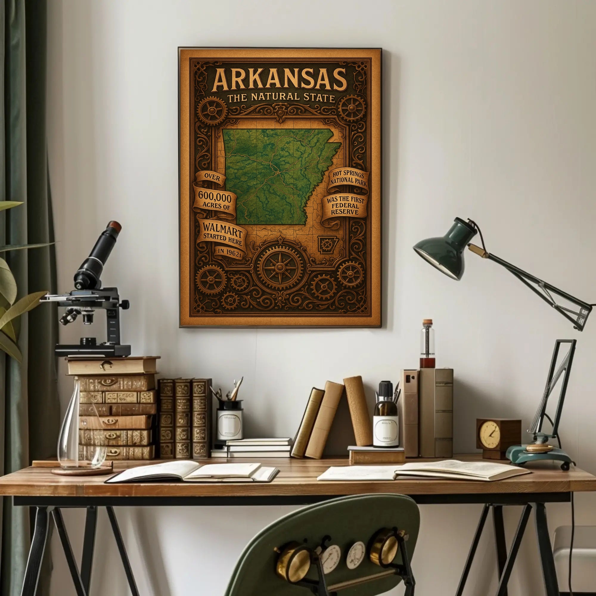 Arkansas The Natural State Poster PosterGoat