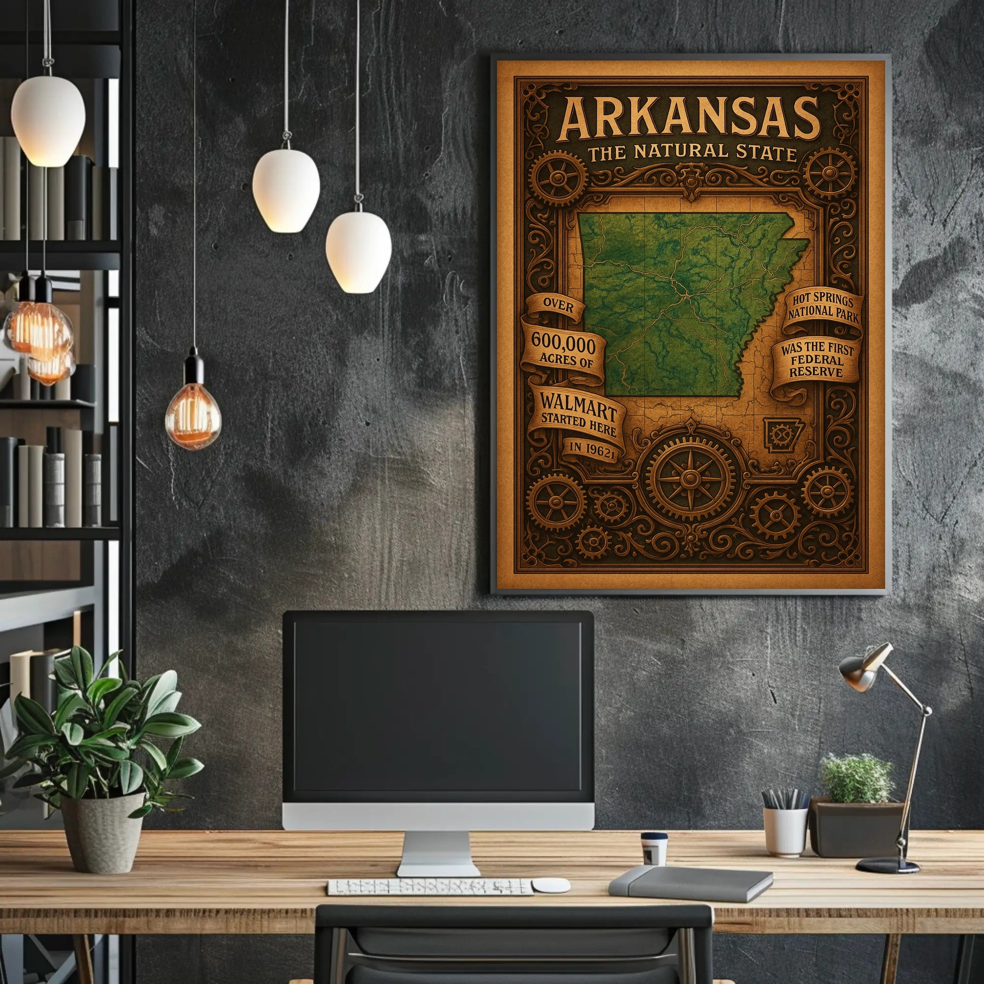 Arkansas The Natural State Poster PosterGoat