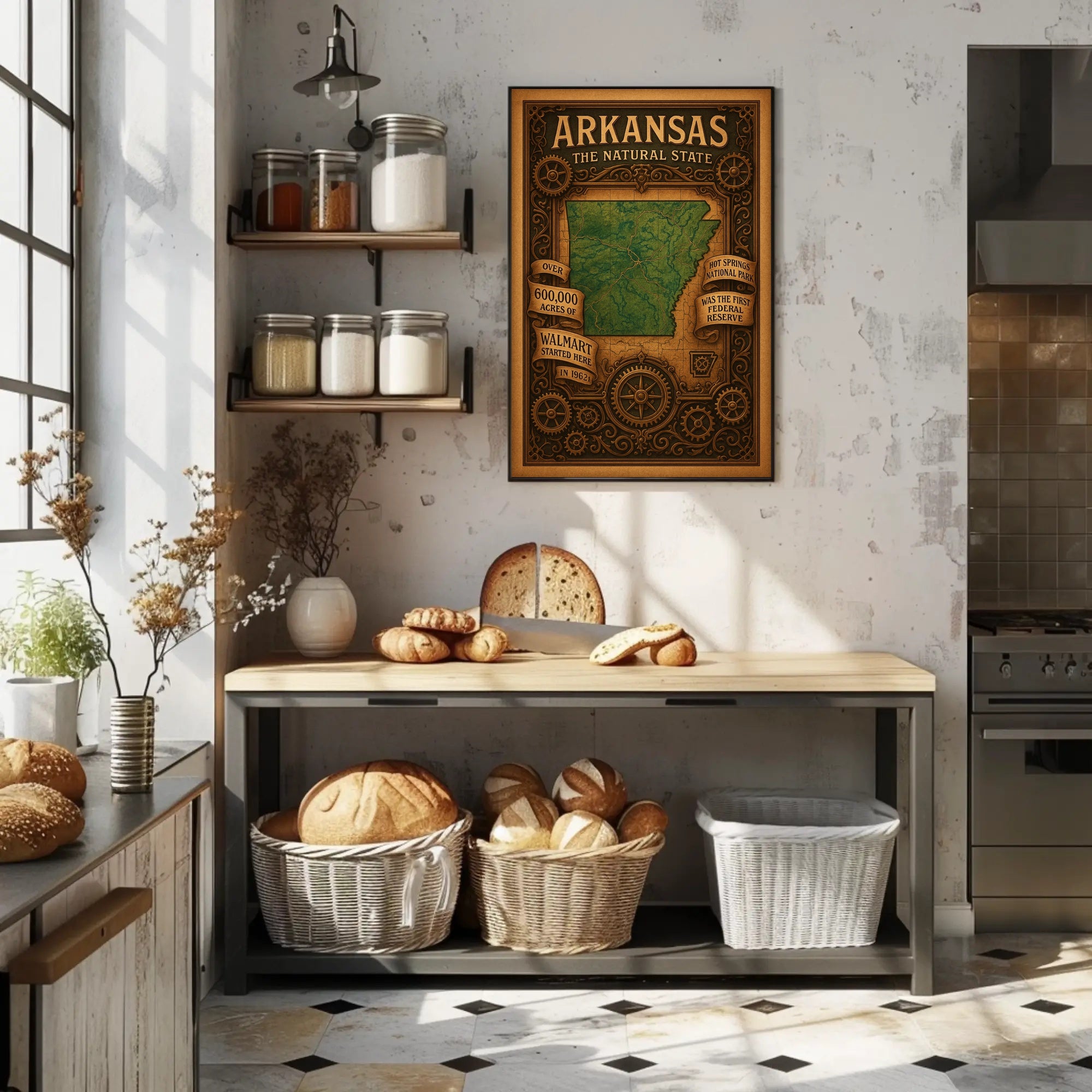 Arkansas The Natural State Poster PosterGoat