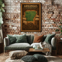 Arkansas The Natural State Poster PosterGoat