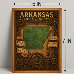 Arkansas The Natural State Poster PosterGoat
