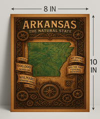 Arkansas The Natural State Poster PosterGoat