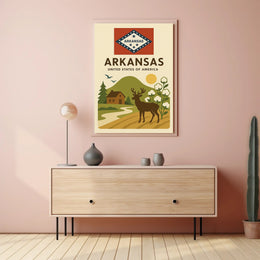 Arkansas Vintage Travel Poster Featuring Nature and Wildlife PosterGoat