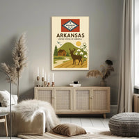 Arkansas Vintage Travel Poster Featuring Nature and Wildlife PosterGoat
