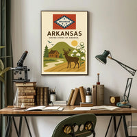 Arkansas Vintage Travel Poster Featuring Nature and Wildlife PosterGoat