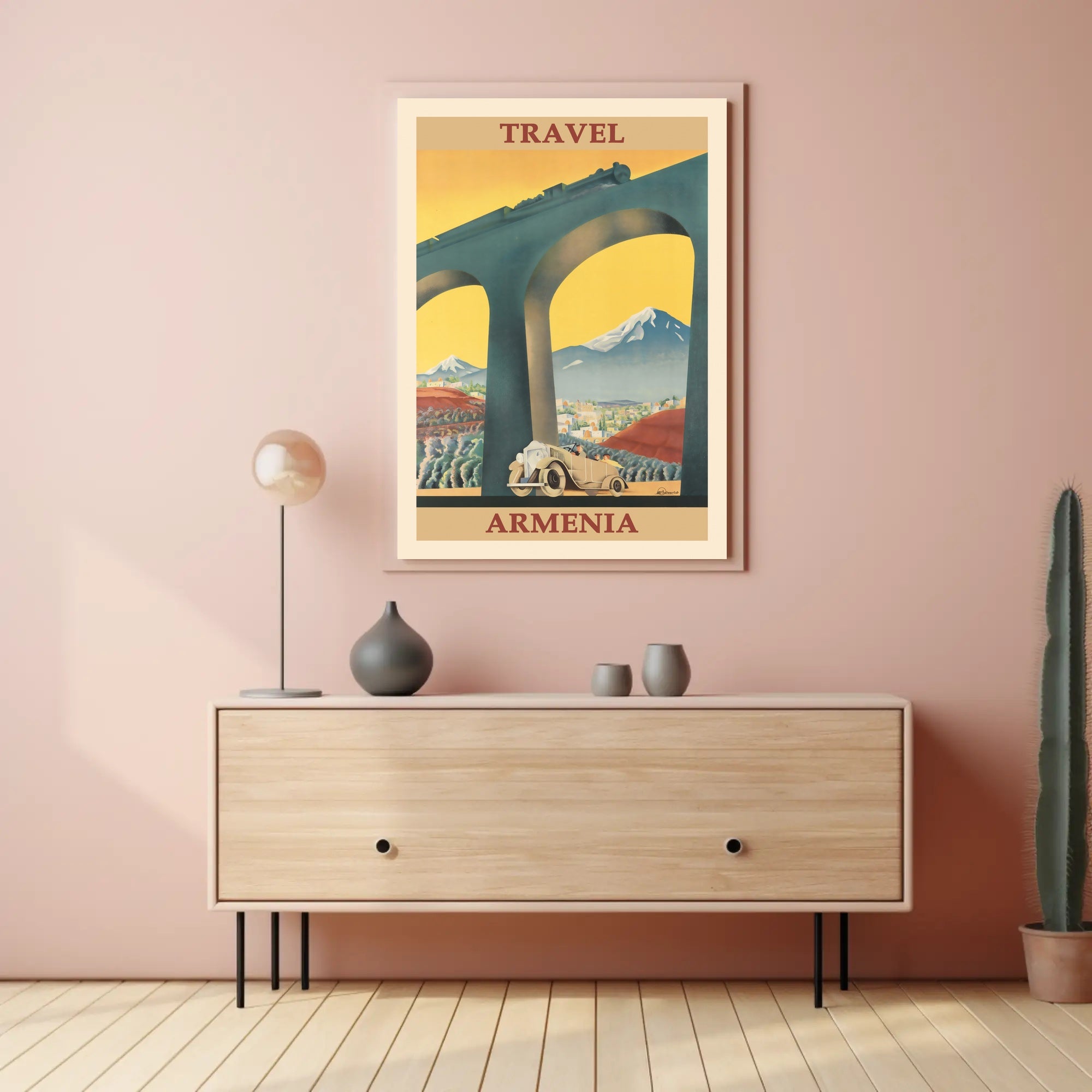 Armenia Vintage Travel Art Deco Poster PosterGoat