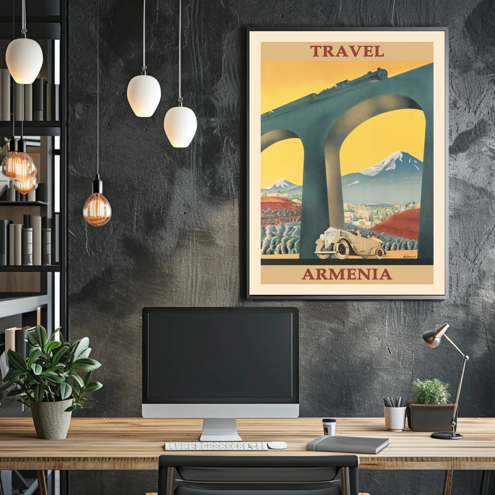 Armenia Vintage Travel Art Deco Poster PosterGoat