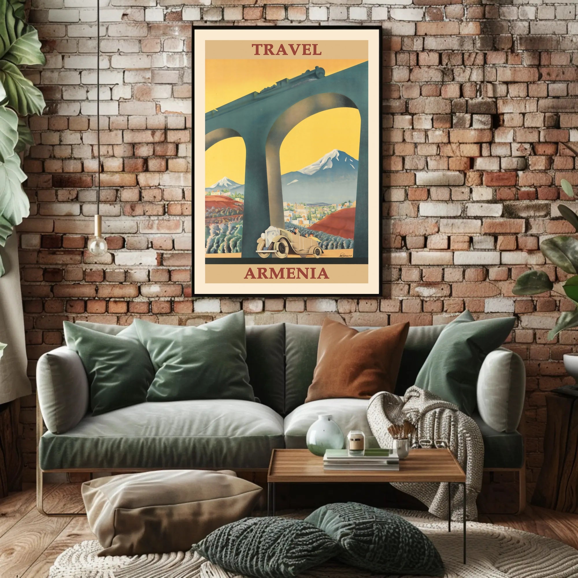 Armenia Vintage Travel Art Deco Poster PosterGoat