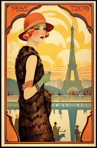Art Deco Parisian Glamour: Urban or Cityscape Poster PosterGoat