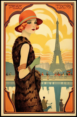 Art Deco Parisian Glamour: Urban or Cityscape Poster PosterGoat