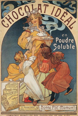 Art Nouveau French Chocolate Tea Company Cultural Poster PosterGoat