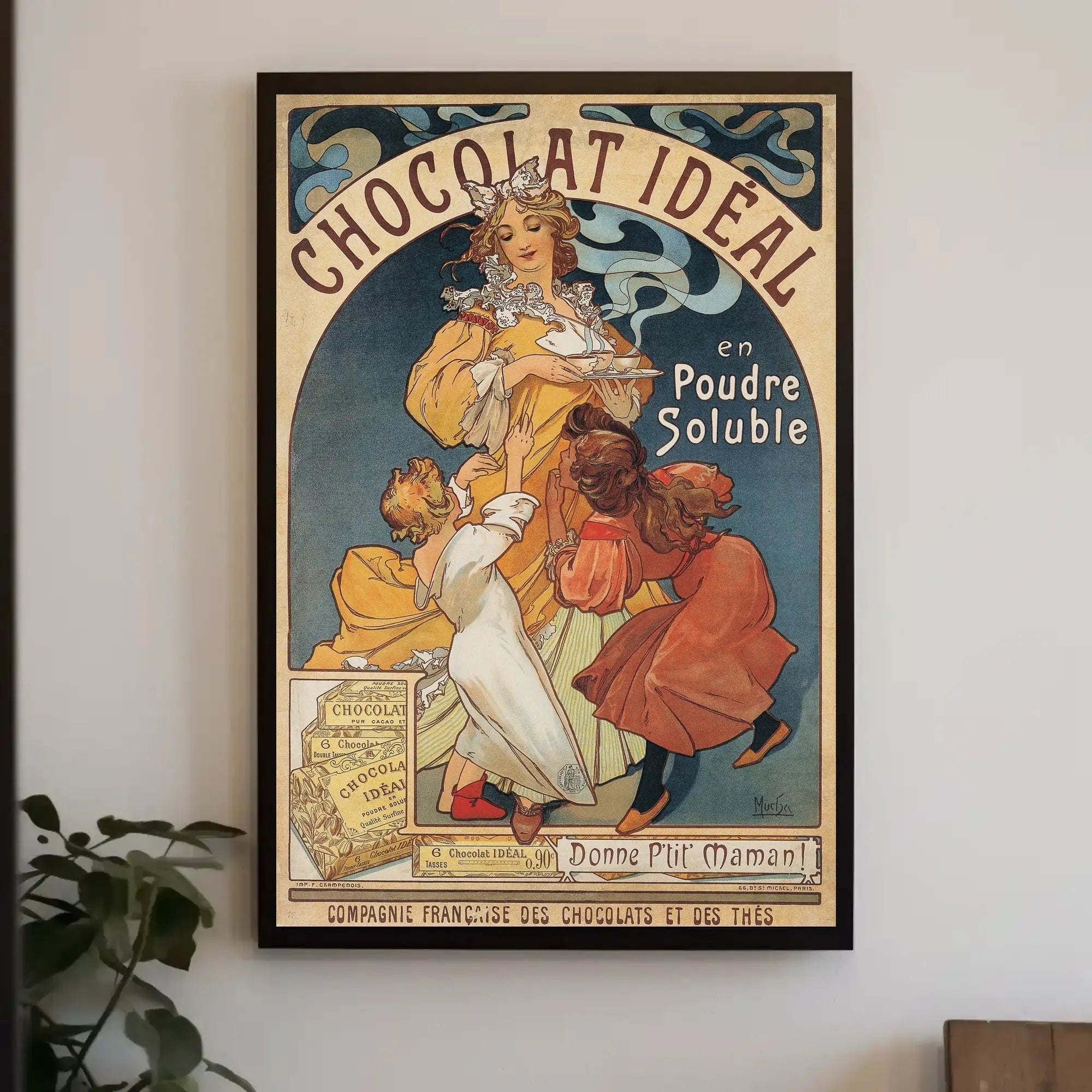 Art Nouveau French Chocolate Tea Company Cultural Poster PosterGoat