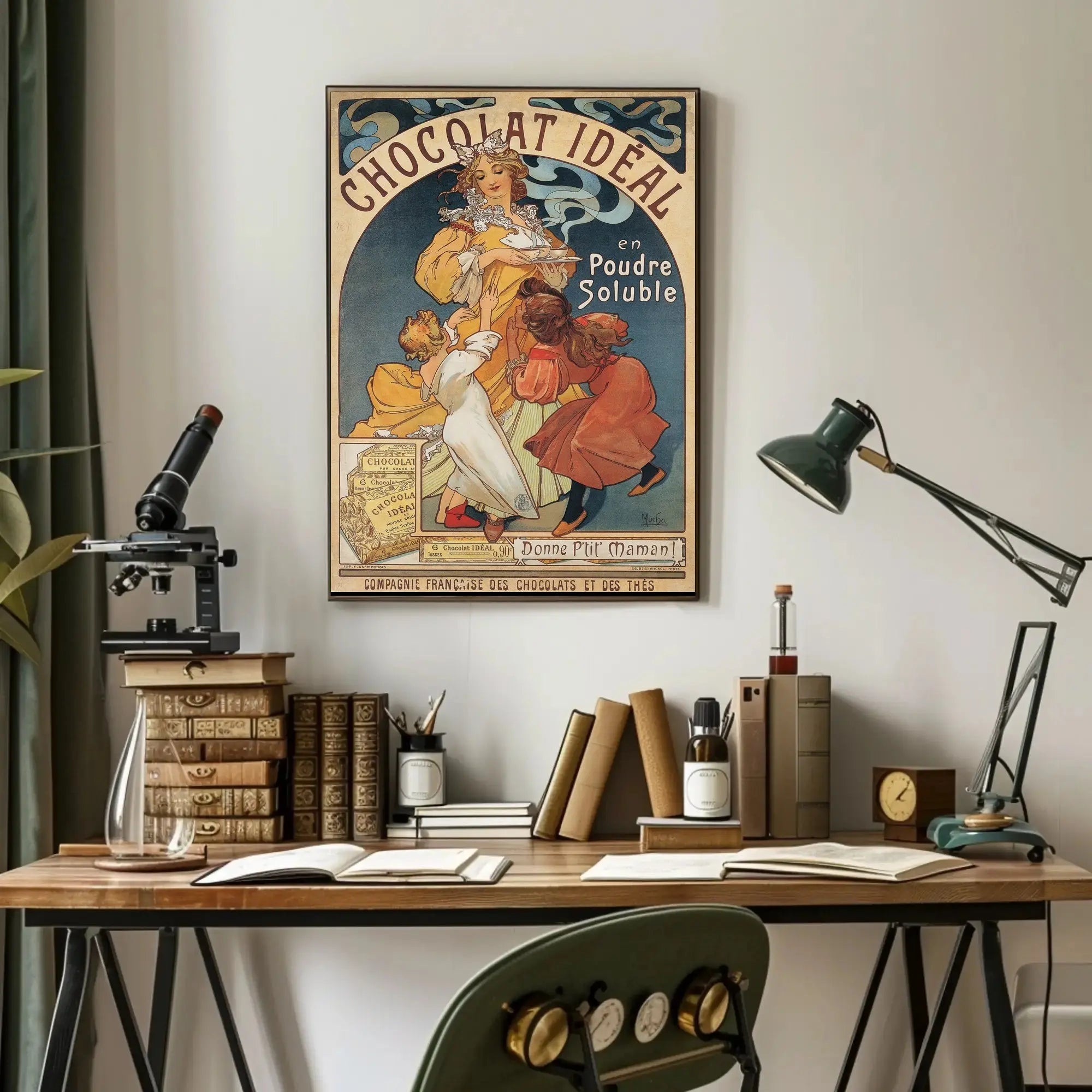 Art Nouveau French Chocolate Tea Company Cultural Poster PosterGoat