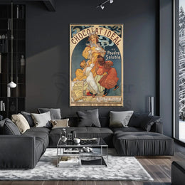 Art Nouveau French Chocolate Tea Company Cultural Poster PosterGoat