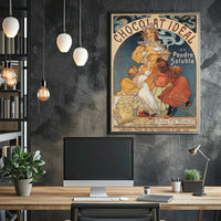 Art Nouveau French Chocolate Tea Company Cultural Poster PosterGoat
