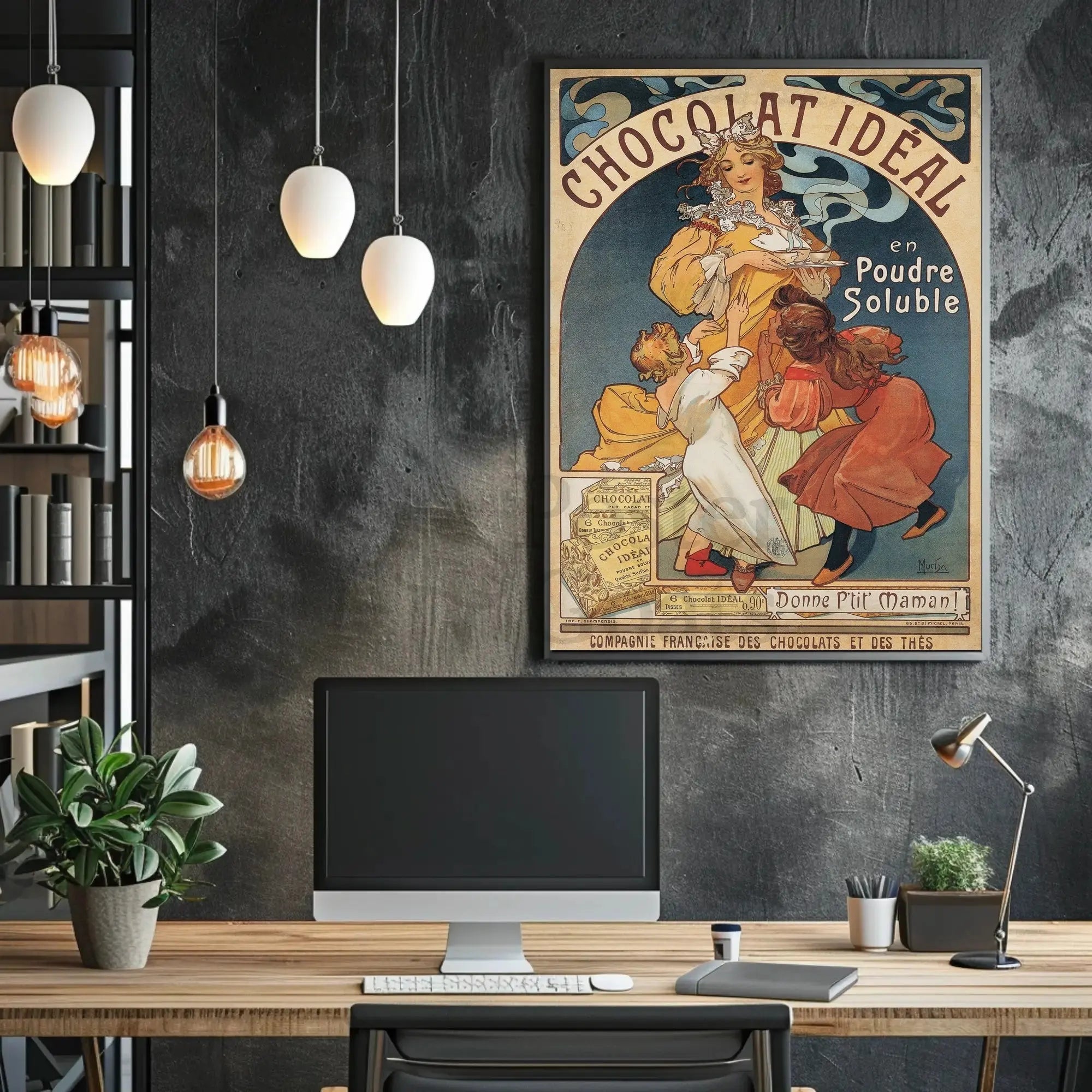 Art Nouveau French Chocolate Tea Company Cultural Poster PosterGoat