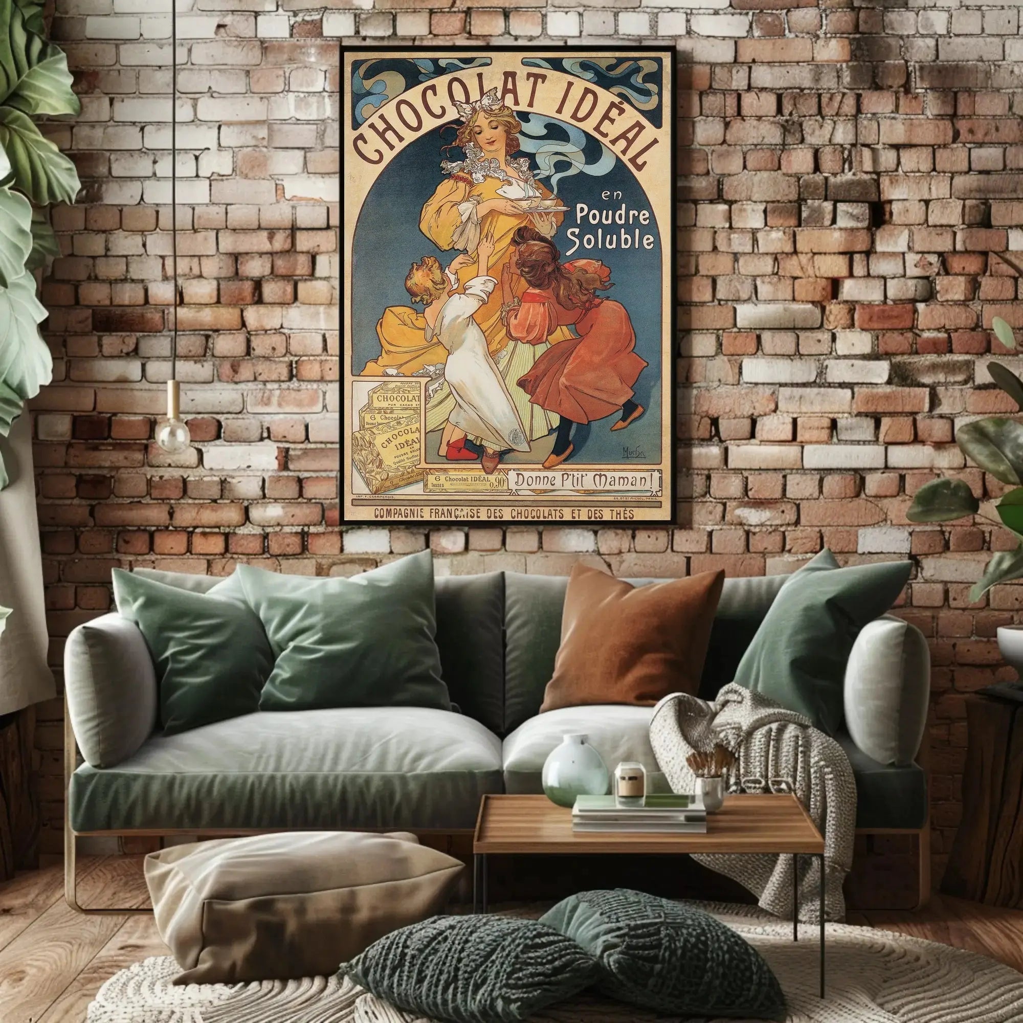 Art Nouveau French Chocolate Tea Company Cultural Poster PosterGoat