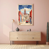 Arteaga Street Scene Travel Poster PosterGoat