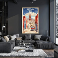 Arteaga Street Scene Travel Poster PosterGoat