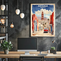 Arteaga Street Scene Travel Poster PosterGoat